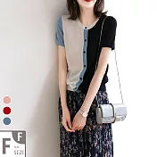 【MsMore】米蘭初秋時尚雜誌名品冰涼絲針織短袖上衣#104851F藍