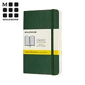 MOLESKINE 經典軟皮筆記本 (口袋)-方格綠