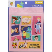 SUN-STAR 透明夾鏈收納袋 禮物袋 5枚入 迪士尼 玩具總動員4 粉