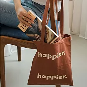 O,LD 更快樂肩背帆布包-歐蕾棕