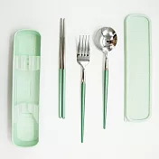 【優多生活】304不鏽鋼日系餐具組（輕快綠）
