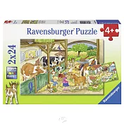 【德國Ravensburger拼圖】農場的一天-2x24片