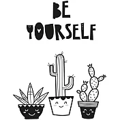 韓國進口熱轉印貼紙-生動自我