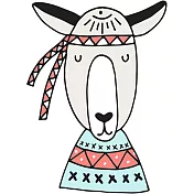 韓國進口熱轉印貼紙-印地安羊