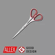 【ALLEX林刃物】Slim極細長刃剪刀(中) 120mm-紅