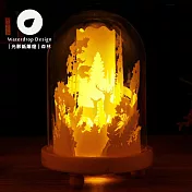 全景光影紙雕燈 剪紙DIY裝飾燈 (USB電源)森林鹿款