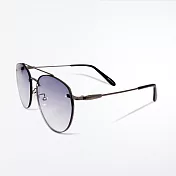 【ASLLY】透黑漸層設計款飛官墨鏡/太陽眼鏡