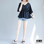 【Jilli~ko】V領短款娃娃衫 2008 FREE黑色