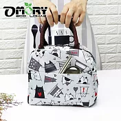 【OMORY】加厚防潑水兩用鋁箔保冷/保溫便當袋-貓咪