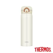 【THERMOS 膳魔師】不鏽鋼真空輕巧變保溫瓶0.5L(JNR-500-CRW)奶油白