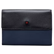 MONDAINE 瑞士國鐵 三折式名片零錢包-藍黑 190601B
