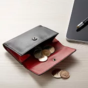 MONDAINE 瑞士國鐵 三折式名片零錢包-紅黑 190601R