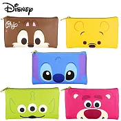 【日本正版授權】迪士尼 皮革 扁筆袋/鉛筆盒/筆袋/收納包 Disney -奇奇蒂蒂