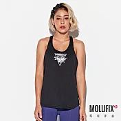 Mollifix X 歐陽靖聯名 Survivor Girls 強大意志T字吊帶運動背心(黑)