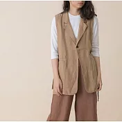 【e.life 質感衣著】教宗的加冕｜大地色西裝背心外套 110012119F咖