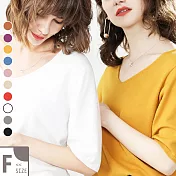 【MsMore】法國杜樂麗奢華簡約素雅七分袖毛織上衣#105056F黑