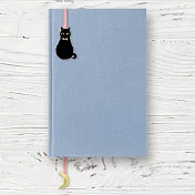 MIDORI 刺繡貼紙書籤-黑貓