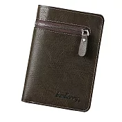 AmaZing 簡約素色零錢拉鍊紳士中夾(2色任選)黑色