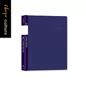 珠友 Leader A4/4孔PP活頁名片本/名片簿/拍立得收納/400名(無耳)藍