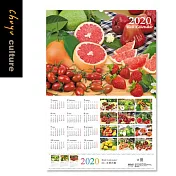 珠友 2020年2K吊掛式月曆/掛曆(水果/直式)