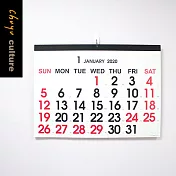 珠友 2020年4K吊掛式月曆/掛曆/行事曆(簡約/可撕)