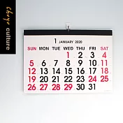 珠友  2020年A3吊掛式月曆/掛曆/行事曆(簡約/可撕)