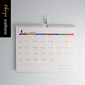 珠友 2020年12K吊掛式月曆/掛曆/行事曆(素面/橫式)