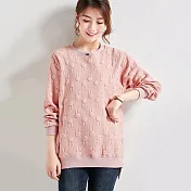 【初色】純色立體兔子衛衣-共2色-94021(M-2XL可選)M粉色