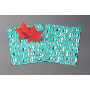 英國『OTTER HOUSE』禮物包裝紙（綠色生日快樂）