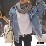 【Jilli~ko】修飾剪裁牛仔外套 J7099 FREE天藍