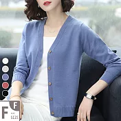 【MsMore】奧地利名媛秋之美涼意毛織外套#104934F藍