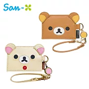 【日本正版授權】拉拉熊 立體 彈力票卡夾/票夾/證件套/悠遊卡夾 懶懶熊 Rilakkuma懶熊款