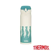 【THERMOS 膳魔師】台灣限定 翻轉貓狗 超輕量 不鏽鋼真空保溫瓶0.5L(JNL-500-DGCT)