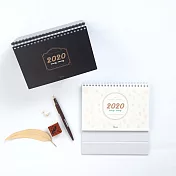 [W2Design] OneMore多層次2020桌上型月曆-繽紛白