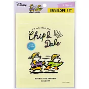 sun-star  透明夾鏈收納袋 禮物袋 5枚入 迪士尼 奇奇蒂蒂 蜂蜜堅果 白