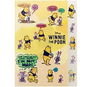 sun-star A4 日本製多層檔案資料夾 迪士尼 小熊維尼 蜂蜜堅果 黃