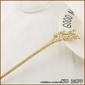 『坂井．亞希子』古樸典雅金屬植物珍珠點綴造型髮簪 梅花款