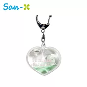 【日本正版授權】角落生物 心型 漂浮鑰匙圈/吊飾 角落小夥伴 -綠蜥蜴款