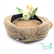 【Hera 赫拉】韓式百搭純色布藝編織交叉髮箍-4色棕色