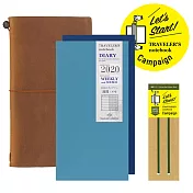 【限量贈品】TRC Traveler’s Notebook 旅人筆記本+2020週間手帳-駝