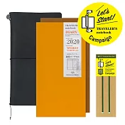 【限量贈品】TRC Traveler’s Notebook 旅人筆記本+2020週間直式手帳-黑