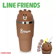 LINE FRIENDS熊大304不鏽鋼陶瓷內膽真空保溫保冰杯(LN-T21)