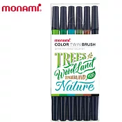 MONAMI彩藝軟筆6色組 森林系