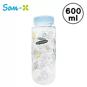 【日本正版授權】角落生物 透明水壺 600ml 隨身瓶/塑膠水壺/冷水瓶 角落小夥伴 -藍色款