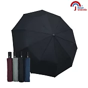 【Kasan 晴雨傘】十骨強抗風自動開收傘-純黑