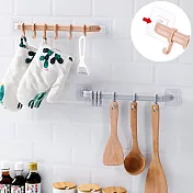 Ma-Club -無痕創意免打孔6連掛勾(混色兩入一組，不挑)