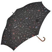 【日本nifty colors】單手瞬開！Smart jump抗UV晴雨直傘 ‧動物園(黑)