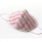 【森商事】日本純棉睡眠透氣保濕口罩 ‧桃色(條紋)