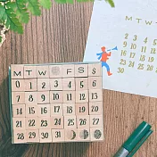 Day By Day月曆印章組 [手寫實心]