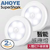 【美國SuperShark】智能6LED磁吸式感應燈(電池式) 正白光
